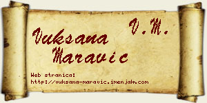 Vuksana Maravić vizit kartica
